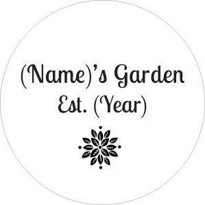 Name's garden with circle flower